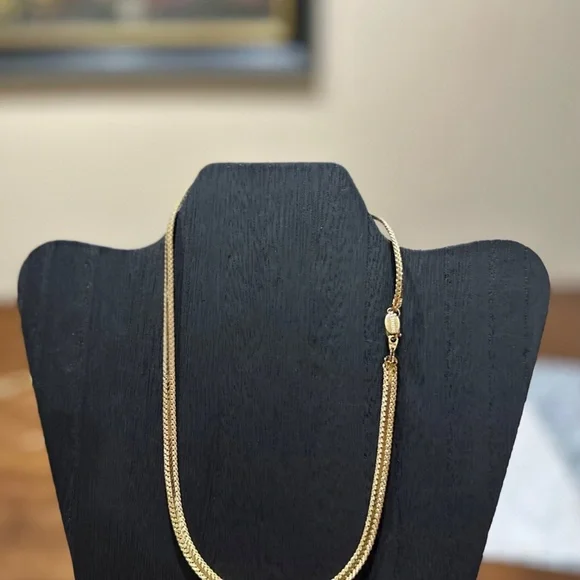 Eisenberg Signed Gold‑Tone Herringbone Chain Necklace - Picture 3 of 4